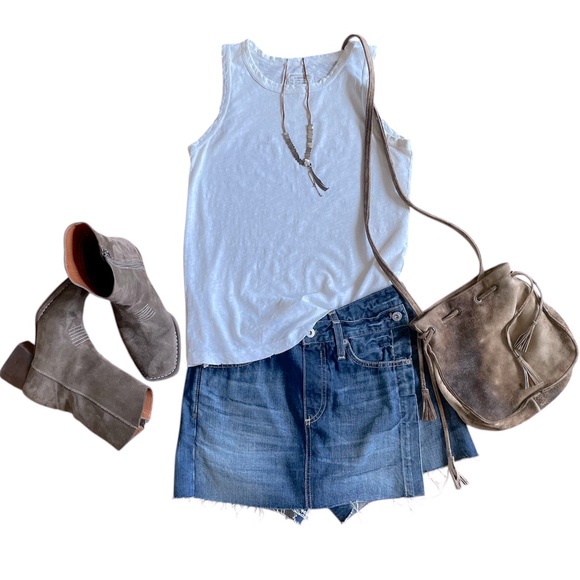 Vintage Current/Elliott Muscle Tank Top in Sugar 1 Year - Picture 7 of 8